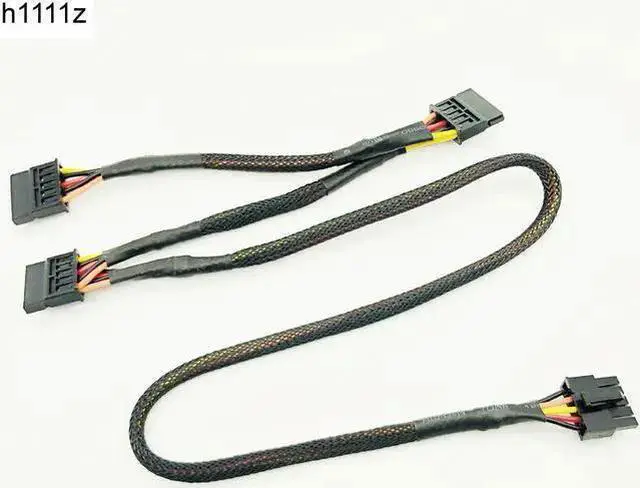 Main image of WISDUM Black Sleeved 5Pin to 3*SATA Modular Power Supply Cables Adapter PSU SATA Power Cable for OCZ ZT/GreatWall 88CM