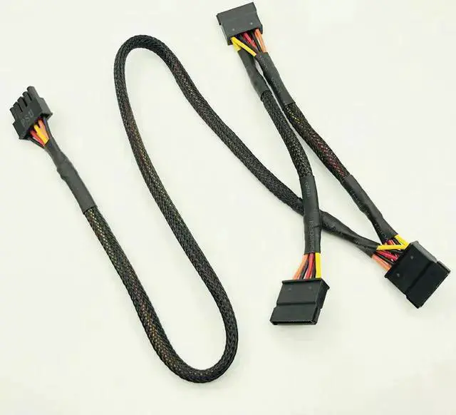 Alt view image 2 of 6 - WISDUM Black Sleeved 5Pin to 3*SATA Modular Power Supply Cables Adapter PSU SATA Power Cable for OCZ ZT/GreatWall 88CM