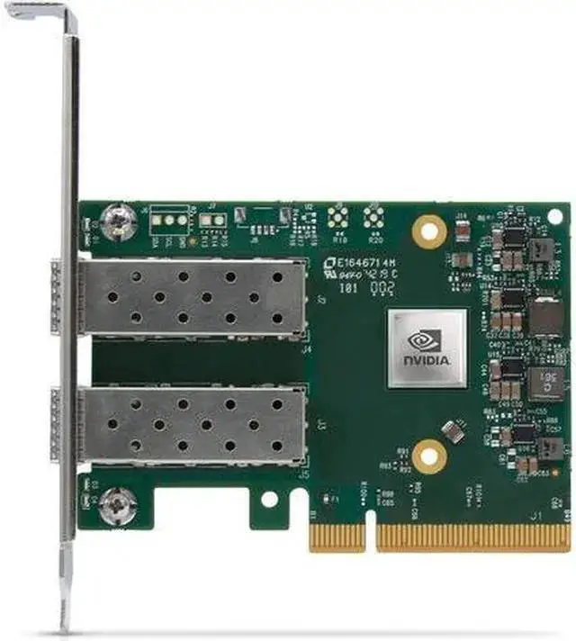 Alt view image 2 of 4 - NIC Card WISDUM MCX631102AN-ADAT ConnectX-6 Lx EN Adapter Card 25Gbps PCIe 4.0 x8 2 x SFP28