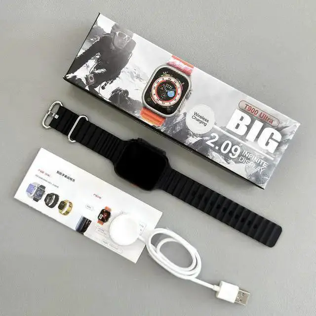 Main image of Gadget WISDUM New Watch 10 Ultra Smart Watch 49mm 2024 New NFC Men Women T900 Ultra - Black