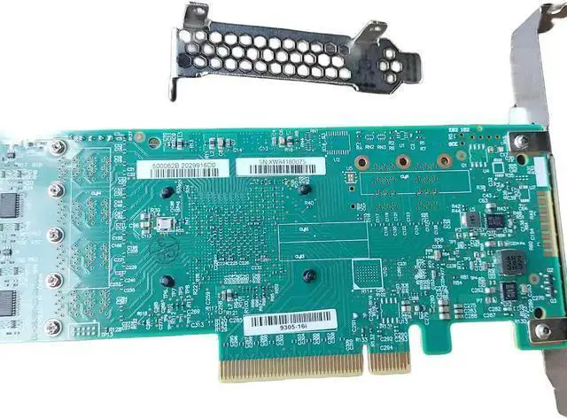 Alt view image 3 of 5 - NIC Card WISDUM SAS9305-16i SATA SAS 16 Port HBA 12Gbs RAID Controller Card Host Bus Adapter PCIe 3.0 x8 IT-Mode 05-25703-00 Card (9305-16i + 4 * 8643 SATA)