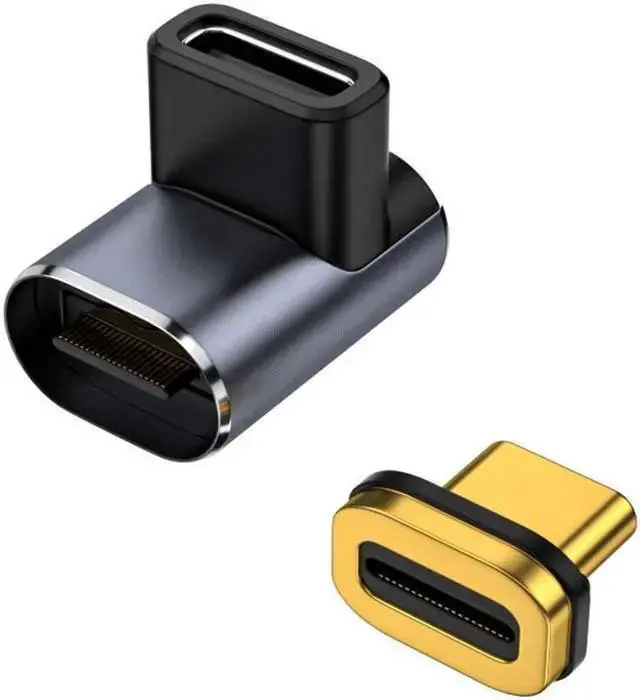 Alt view image 6 of 6 - Power Cable WISDUM USB4.0 Thunderbolt3 Magnetic Adapter USB C To Type C 40Gbps 100W Fast Charging Magnet Converter Cable 8K@60Hz USB Type C Adapter(270 Degree)
