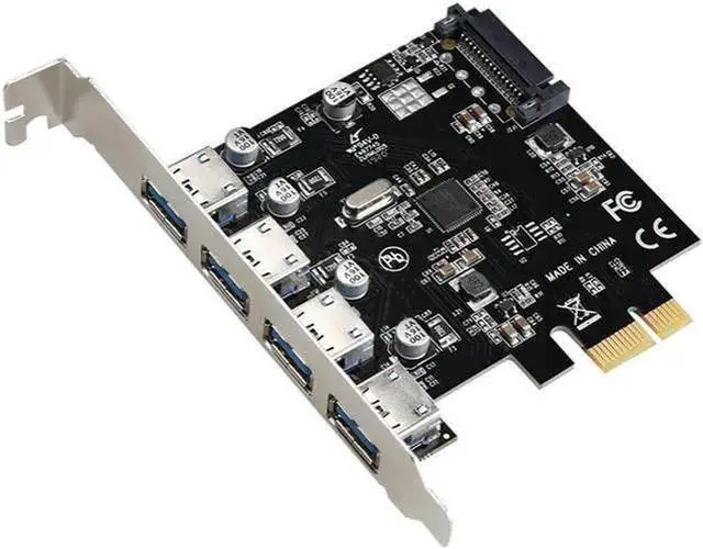 Main image of S-Video Cable WISDUM Chip Fresco FL1100 USB 3.0 PCI-E Expansion Card Adapter PCI-E USB 3.0 4 port HUB Controller Card for Windows Vista PC Laptop