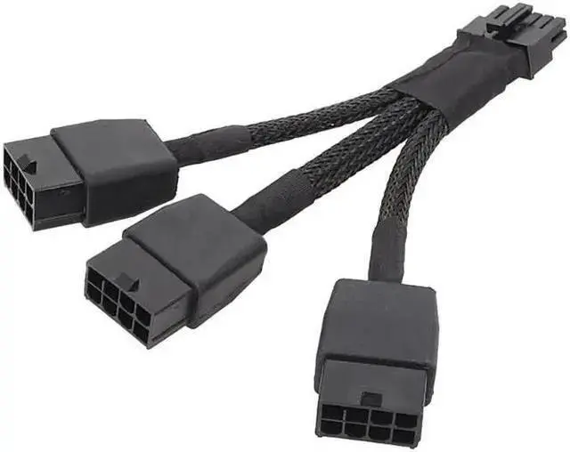 Alt view image 5 of 6 - Power Cable WISDUM PCIE 12VHPWR 12Pin Connector to 3x8Pin PCI-E GPU Power Adapter Cable for Ampere RTX 3060ti 3070 3080 3090