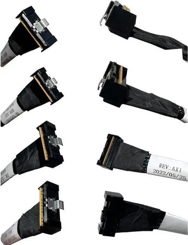 Alt view image 4 of 4 - SATA Cable WISDUM SlimSAS LP X8 to 8*SATA,SFF-8654 LP 74pin to 8*SATA 7pin, SlimSAS Host/RAID to SATA Target HD, 85CM Cable(for Del Server H750/755)