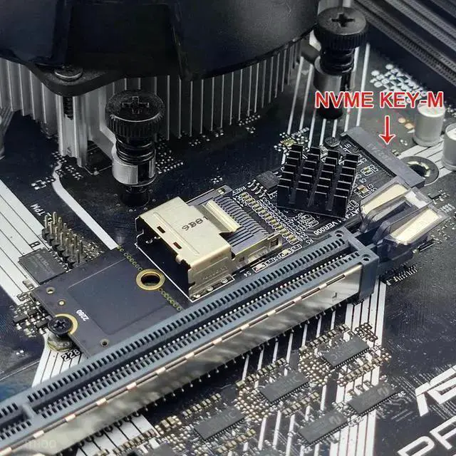 Alt view image 5 of 5 - Power Cable WISDUM M.2 NVME to Mini SAS SFF-8087 Expansion Card Support 4 Port SATA3.0 6Gbps HDD SSD SATA Controller SFF8087 to M2 NVME Adapter(Card with Cable)