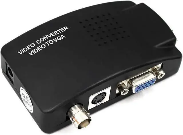 Alt view image 2 of 7 - VGA Cable WISDUM Portable BNC to VGA Video Converter Composite S-Video Input to PC VGA Out Adapter Digital Switch Box for PC MACTV Camera DVD DVR
