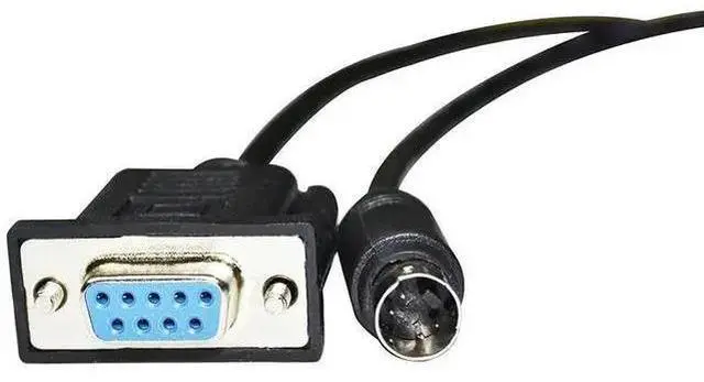 Main image of VGA Cable WISDUM DB9 FEMALE TO MINI DIN 4PIN MD4 ADAPTER RS-232 SERIAL COMMUNICATION CABLE FOR ESTUN ESV TOUCHSCREEN TO ESTUN EP PLC (DB9-M LengthINI DIN) 0.8M Length(1.8M Length)
