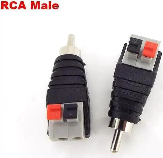 Alt view image 2 of 5 - Power Cable WISDUM DC plug RCA Male Female Connector 5.5mmx2.1mm Speaker Wire A/V Cable to Audio Press Plug Terminal Adapter Jack Plug wholesale(2pcs Male)