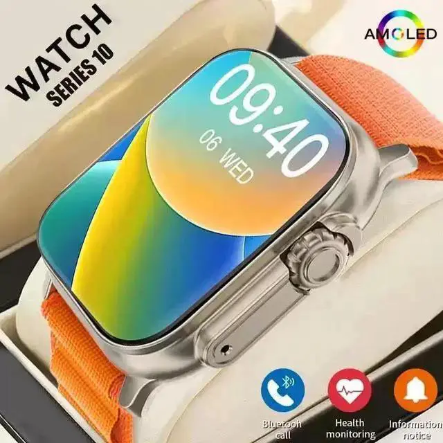 Alt view image 2 of 6 - Gadget WISDUM New Watch 10 Ultra Smart Watch 49mm 2024 New NFC Men Women T900 Ultra - Gray