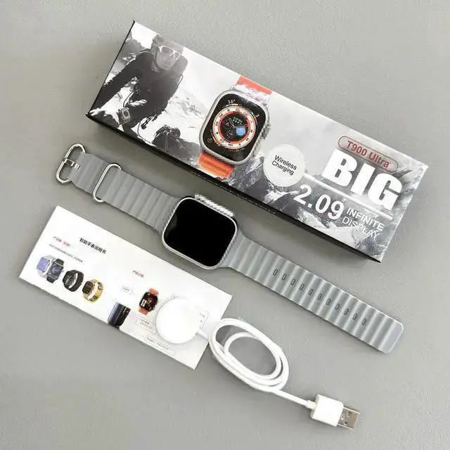 Main image of Gadget WISDUM New Watch 10 Ultra Smart Watch 49mm 2024 New NFC Men Women T900 Ultra - Gray