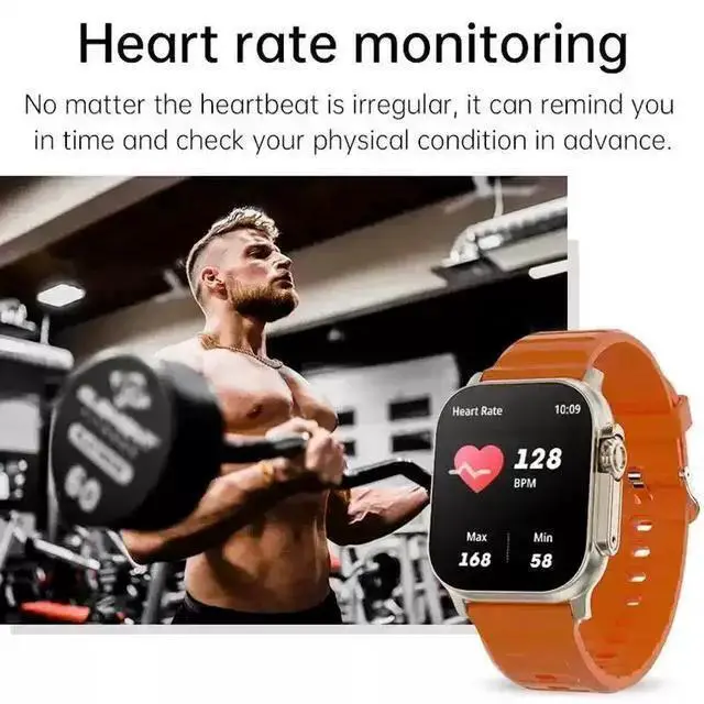 Alt view image 5 of 6 - Gadget WISDUM New Watch 10 Ultra Smart Watch 49mm 2024 New NFC Men Women T900 Ultra - Gray