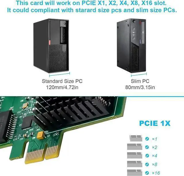 Alt view image 4 of 7 - WISDUM Dual-Port 2.5GBase-T PCIe Network Adapter RTL8125B 2500/1000/100Mbps PCI Express Gigabit Ethernet NIC Card RJ45 LAN Controller