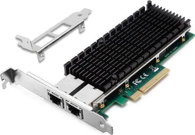 Main image of NIC Card WISDUM 10Gb Ethernet NIC with X540-BT2 Controller, 10G PCI-E Network Card Compare to X540-T2 Converged Network Adapter, Dual RJ45 Copper Ports, PCI Express X8