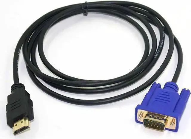 Main image of VGA Cable WISDUM HDMI Gold Male to VGA 15 Pin 6FT Video Adapter Cable For HDTV DVD BOX Computers