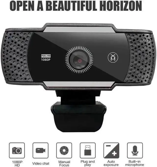 Alt view image 3 of 4 - WISDUM webcam 1080p full hd pc web cam desktop computer USB Auto Focusing 60FPS night vision Camera with Microphone Mic