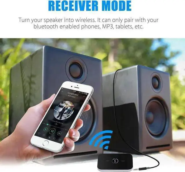 Alt view image 5 of 7 - Wireless Adapter WISDUM 2in1 Bluetooth Transmitter & Receiver Wireless A2DP Home TV Stereo Audio Adapter