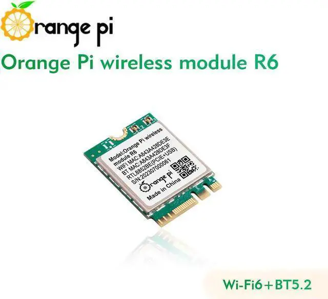 Alt view image 6 of 7 - WISDUM Orange Pi WiFi 6 Wireless Module R6, PCIe Network Card with Bluetooth 5.2, Wireless Adapter for Orange Pi 5 Plus