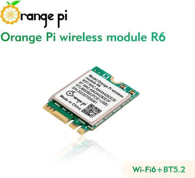 Alt view image 7 of 7 - WISDUM Orange Pi WiFi 6 Wireless Module R6, PCIe Network Card with Bluetooth 5.2, Wireless Adapter for Orange Pi 5 Plus