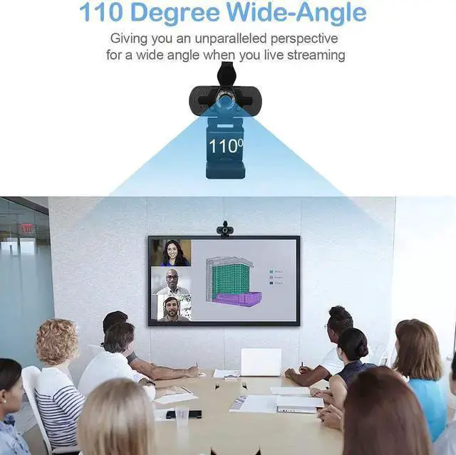 Alt view image 6 of 7 - WISDUM New USB HD 1080P Computer Camera With Lens Dust Cover Webcam For Webcast Video Conference