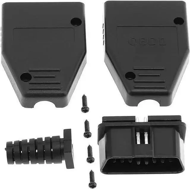 Alt view image 5 of 6 - Gadget WISDUM OBD-II DIY 16Pin Male Extension Opening Cable Car Diagnostic Interface Connector PLug with SR Shell and Screw