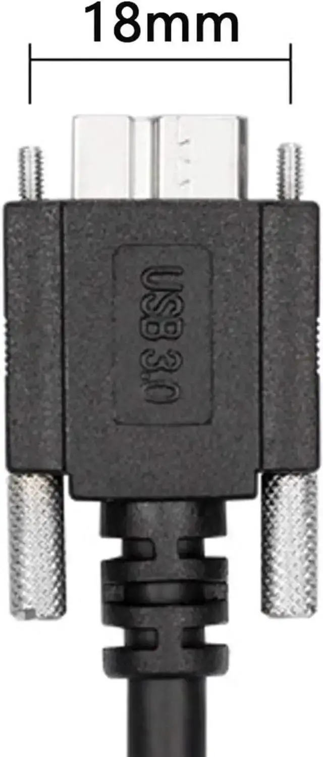 Alt view image 3 of 4 - WISDUM 3M USB to Micro USB Cable with Mount Panel Screw USB 3.0 A Type Cable Male to Micro USB 3.0 B Male Cable for Hard Disk Mobile Phone
