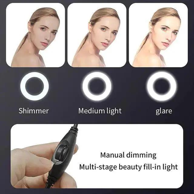 Alt view image 7 of 7 - WISDUM Aibesy 1080P Full HD Webcam AF Web Camera Built in Adjustable Ring Light Auto Focus Microphone USB Computer Camera Plug and Play for PC Desktop Laptop Video Calling Conferencing Live