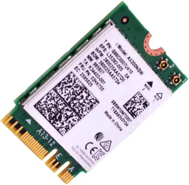 Alt view image 3 of 3 - Wireless Adapter WISDUM 802.11ac 802.11ax 2.4Gbps Wireless M2 NGFF Mini PCI-e WiFi Adapter+ Bluetooth 5.0 WLAN Card for Wi-Fi 6 AX200