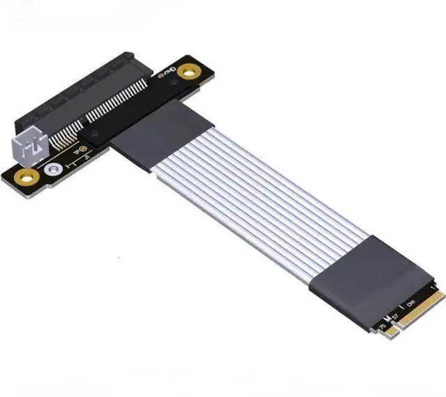 Main image of Gadget WISDUM ADT-Link Pcie 4.0 M.2 NVMe to PCI Express x4 Extender Adapter Cable with Metal Shield for PCIe x4 SSD RAID, LAN, Capture Cards to M.2(Ultra SSD, M-Key) Extension (15cm, K42ST)