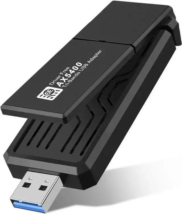 Main image of Wireless Adapter WISDUM AX5400 802.11AX WiFi 6E USB 3.0 WiFi Adapter - for PC Laptop Tri Band 6GHz/5GHz/2.4GHz, WPA3, Wireless USB WiFi Dongle Network Adapter,Only Compatible with Windows 11/10, Drive