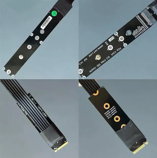 Alt view image 4 of 6 - Gadget WISDUM ADT-LINK M.2 NVMe SSD to PCI Express 4.0 X4 Extension Cable Full Speed 64G/BPS Solid State Drive Riser Card Support SSD 2230 2240 2260 2280 22110 (15CM,R44SF 4.0)