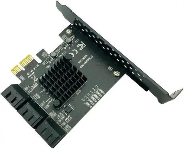 Alt view image 4 of 6 - WISDUM PCI express to 6 Ports SATA Controller SATA 3 III 3.0 6Gbps to PCI-e x1 Card Adapter PCIe SATA3 Expansion Card Riser For Windows