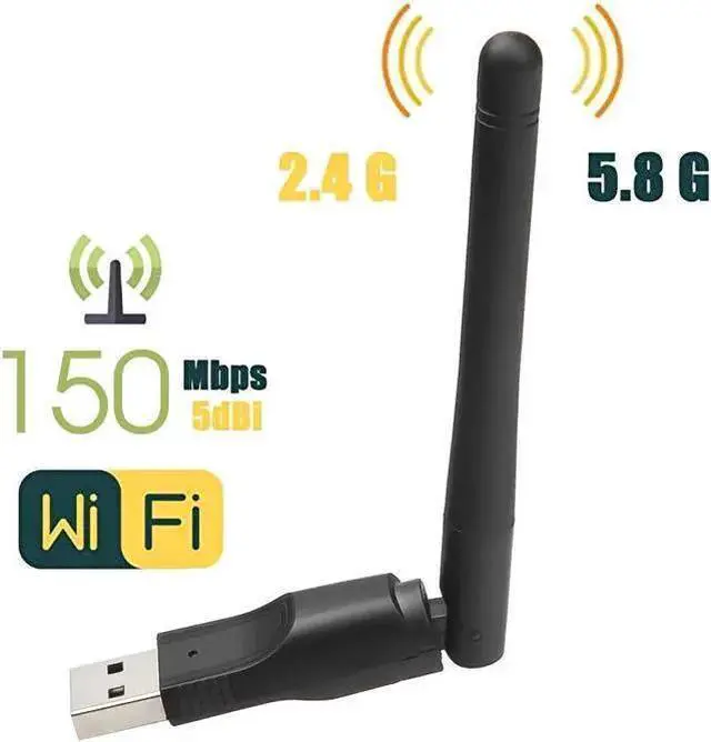 Main image of Wireless Adapter WISDUM WIFI USB Adapter MT7601 150Mbps USB 2.0 WiFi Wireless Network Card 802.11 B/g/n LAN Adapter With Rotatable Antenna