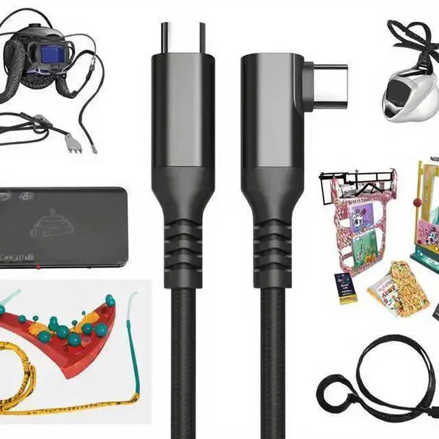 Alt view image 2 of 3 - USB Cable WISDUM Link Cable USB 3.0 Type C for Oculus/Meta Quest 3/3S/2/Pro, Pico 4, VR Steam for Fast Charge & PC Data Transfer Cable c-c3m