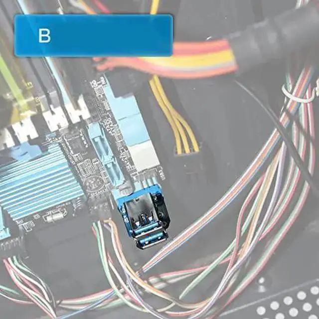 Alt view image 3 of 7 - WISDUM 20Pin to Dual USB3.0 Adapter Connverter Desktop Motherboard 19 Pin/20P Header to 2 Ports USB 3.0 A Female Connector Card Reader (Vertical Version)