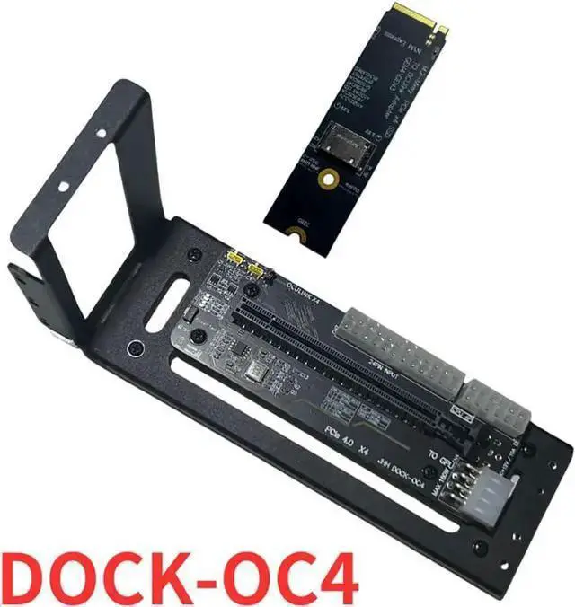 Alt view image 2 of 6 - WISDUM M.2 M-Key to PCIE 4.0X4 External Graphics Card Stand Bracket Compatible with Oculink/M.2 NVMe Laptop eGPU GDP Handhelds (Dock-OC4)