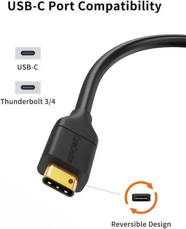 Alt view image 2 of 7 - USB Cable WISDUM USB C to USB B 3.1 Cable 6FT, USB B to USB C, USB Type B to USB C Cable 10Gbps Compatible with Thunderbolt 3 Host , External Hard Drive, Docking Station,Scanner 6 ft.