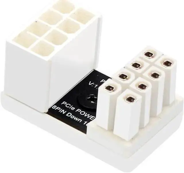 Main image of WISDUM ATX 8pin Male 180 Degree Angled to 8 Pin Female Power Adapter for Desktops Graphics Card GPU PCIe 8 Pin U Turn Connector(Type B)
