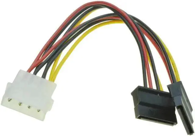 Alt view image 3 of 3 - WISDUM 4Pin Molex Male 1 to 2 SATA Female Power Supply Extension Cable IDE Power Port to Dual 15 Pin SATA Y Splitter