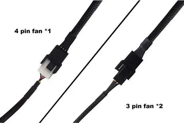 Alt view image 2 of 4 - WISDUM PWM Fan Splitter Cable 4 Pin Black Sleeved Case Fan Splitter Cable 1 to 3 Converter Braided Y Splitter Computer PC Fan Extension Power Cable 10.5 Inches (1 Pack)