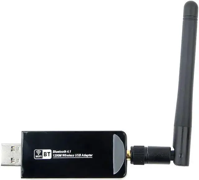 Alt view image 3 of 5 - Wireless Adapter WISDUM 2IN1 Dual Band 1200Mbps Bluetooth 4.1 Wireless USB 3.0 Wifi Adapter 2.4G/5Ghz Realtek RTL8822BU Network Card Dongle w/Antenna