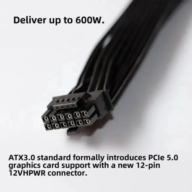 Alt view image 4 of 7 - Gadget WISDUM 12VHPWR ATX3.0 PCI-E 5.0 Power Modular Cable to Dual ATX 8Pin for 3080 3090TI PSU 16Pin 12+4P Graphics Card