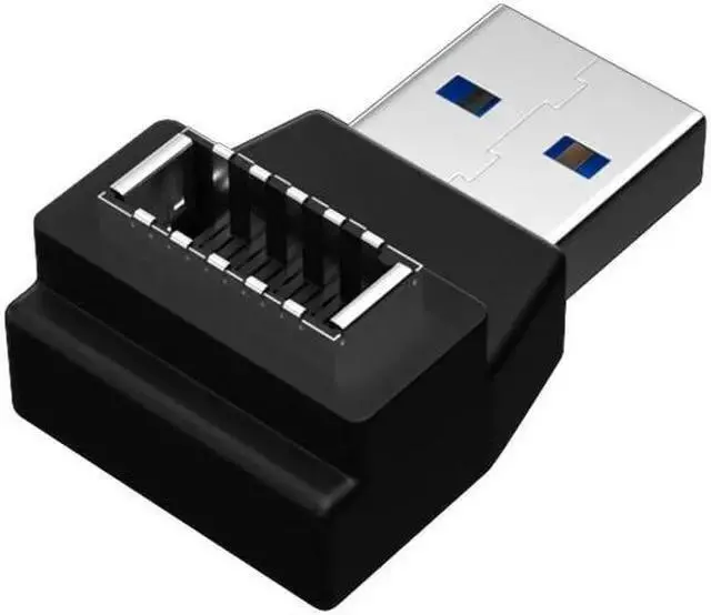 Alt view image 3 of 4 - WISDUM USB Header Adapter USB TYPE-E Female 90 Degree Converter Adapter Chassis Front TYPE C Plug-In Port Computer Motherboard