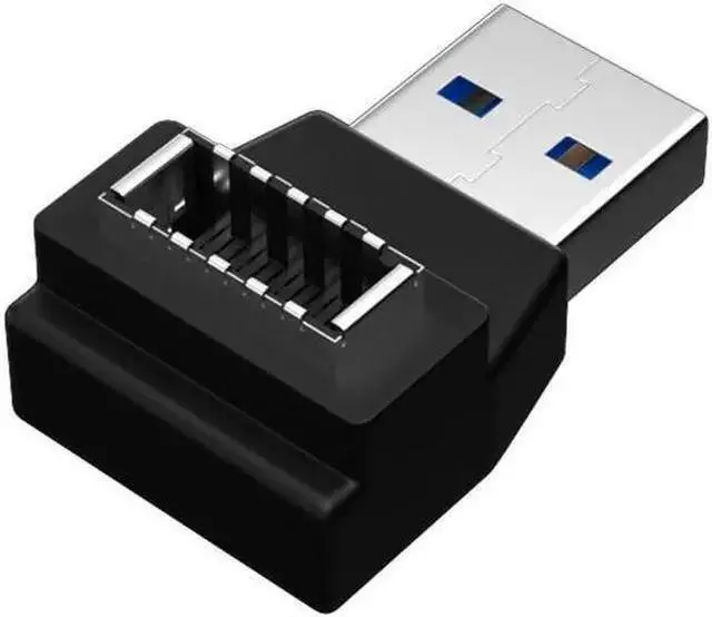 Alt view image 4 of 4 - WISDUM USB Header Adapter USB TYPE-E Female 90 Degree Converter Adapter Chassis Front TYPE C Plug-In Port Computer Motherboard