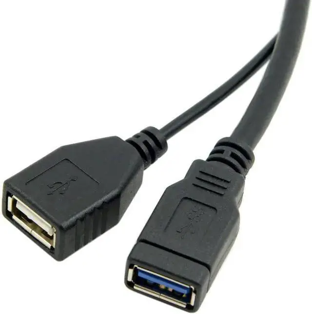 Alt view image 5 of 7 - USB Cable WISDUM USB 3.0 Splitter Y Cable USB 1 Male to 2 Female Extra Power Data Extension Cable for 2.5" Mobile Hard Disk
