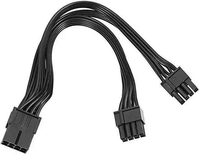 Alt view image 2 of 6 - WISDUM 20cm Graphics Card 8 Pin Female to 2*8P(6+2)pin Extention Power Cable Male PCIe PCI Express 4 Lines Cable Connector