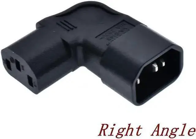 Main image of WISDUM IEC60320 C13 Angle Converter Angle Extension Cable C13 to C14 PDU Angle Power Cables Male to Female AC Power Cord 10A 250V(Right Angle Adapter)