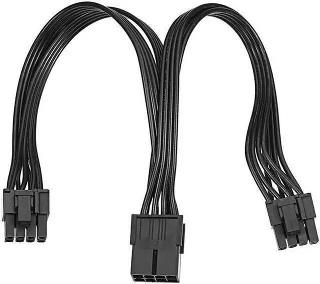 Alt view image 4 of 6 - WISDUM 20cm Graphics Card 8 Pin Female to 2*8P(6+2)pin Extention Power Cable Male PCIe PCI Express 4 Lines Cable Connector