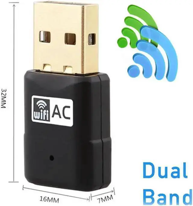 Alt view image 3 of 6 - Wireless Adapter WISDUM 600M Mini 2.4G/5.8G Wireless Wifi Receiver AP Transmitter Dual Frequency USB Wireless Network Card