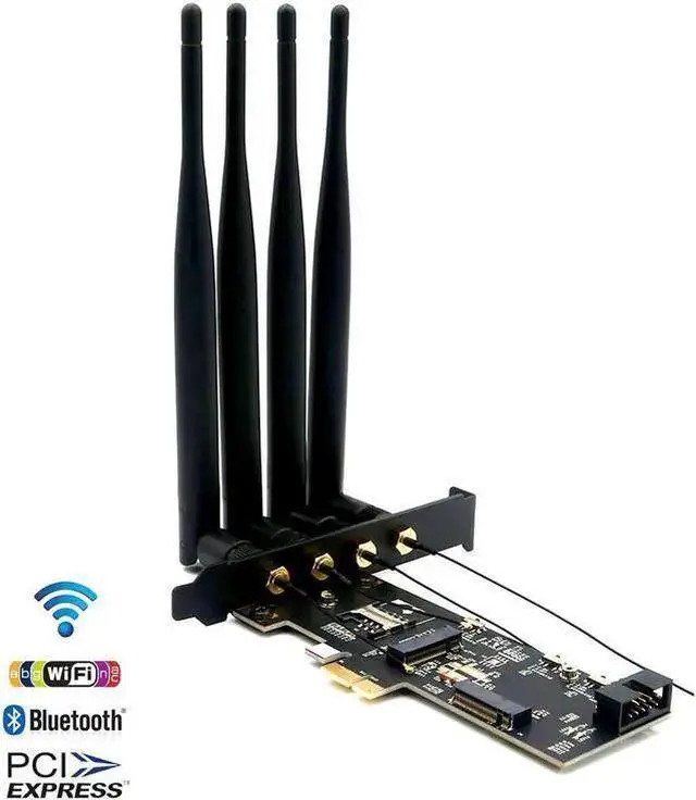 Main image of Wireless Adapter WISDUM Wifi Adapter NGFF M.2 Key B and Key A to Ie X1 Network Card with SIM Card Slot 5dBi WiFi Antenna for 3G/4G Module WiFi Card